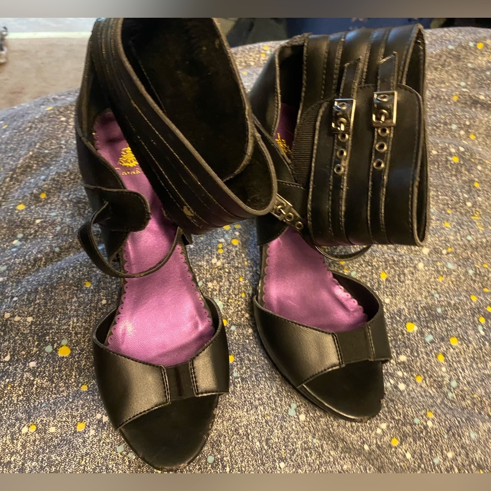Z. Cavaracci Stiletto Heels With Wide Ankle Cuff in Size 10